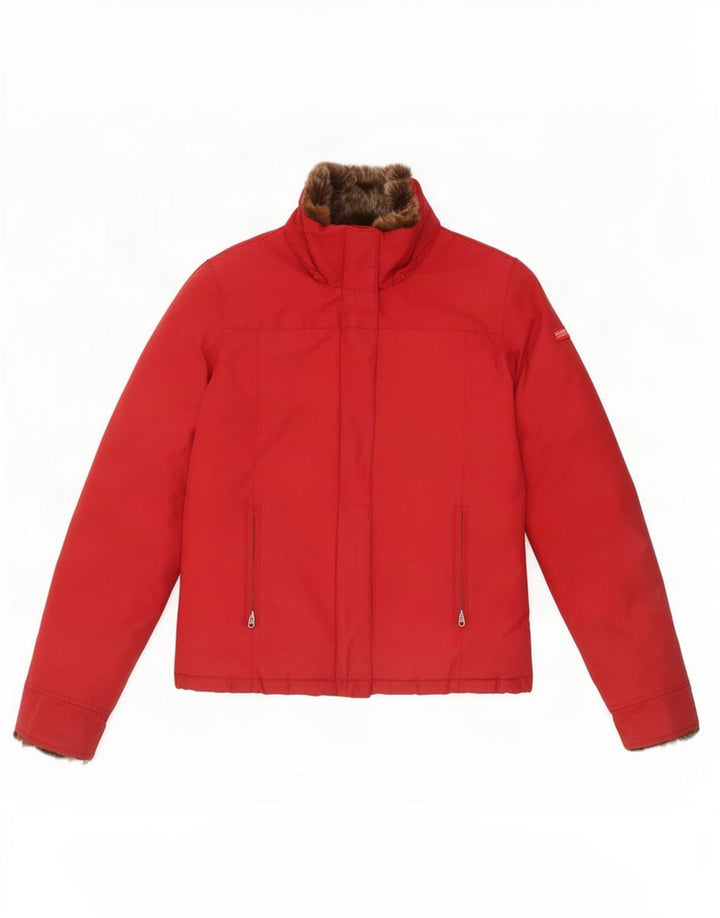 Casaco acolchoado Woolrich para meninas 13-14 anos algodão vermelho