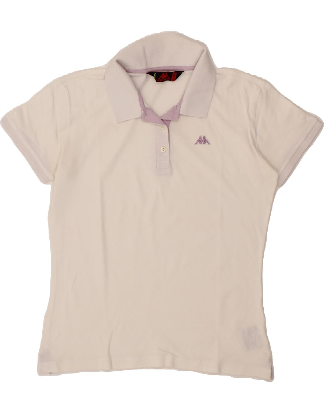 KAPPA Womens Polo Shirt UK 18 XL White Cotton Vintage Kappa and Second-Hand Kappa from Messina Hembry 
