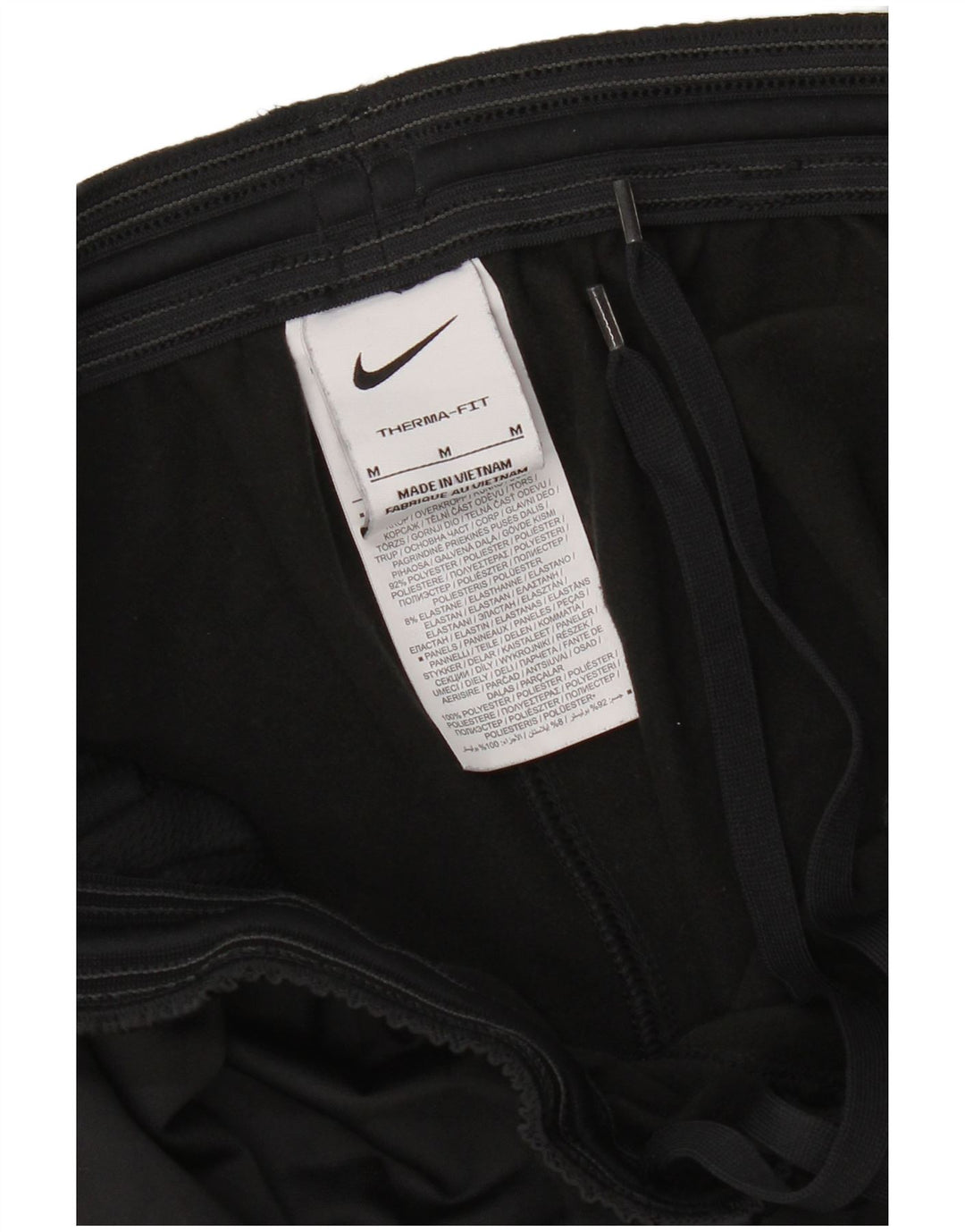 Calça de treino masculina Nike Therma-Fit poliéster preto médio