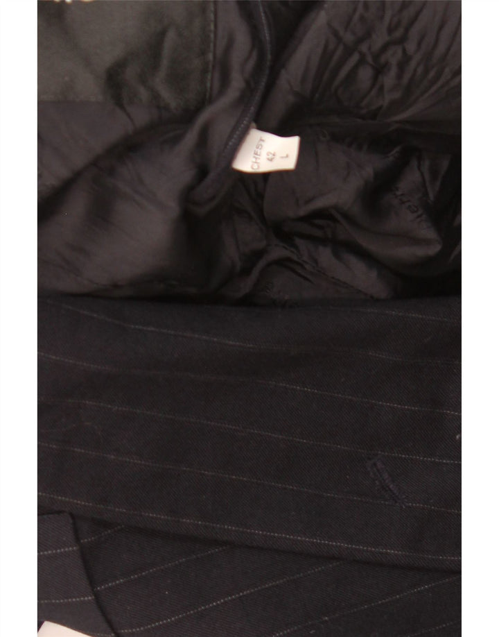 Jaqueta blazer masculina Pierre Cardin com peito duplo Reino Unido 40 grande preta