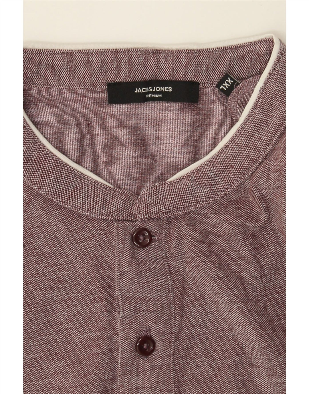 JACK & JONES Mens T-Shirt Top 2XL Burgundy Cotton Vintage Jack & Jones and Second-Hand Jack & Jones from Messina Hembry 