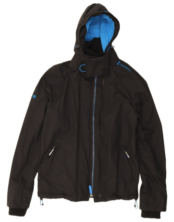 Superdry Mens The Windcheater Graphic Windbreaker Jacket UK 36 Small Black