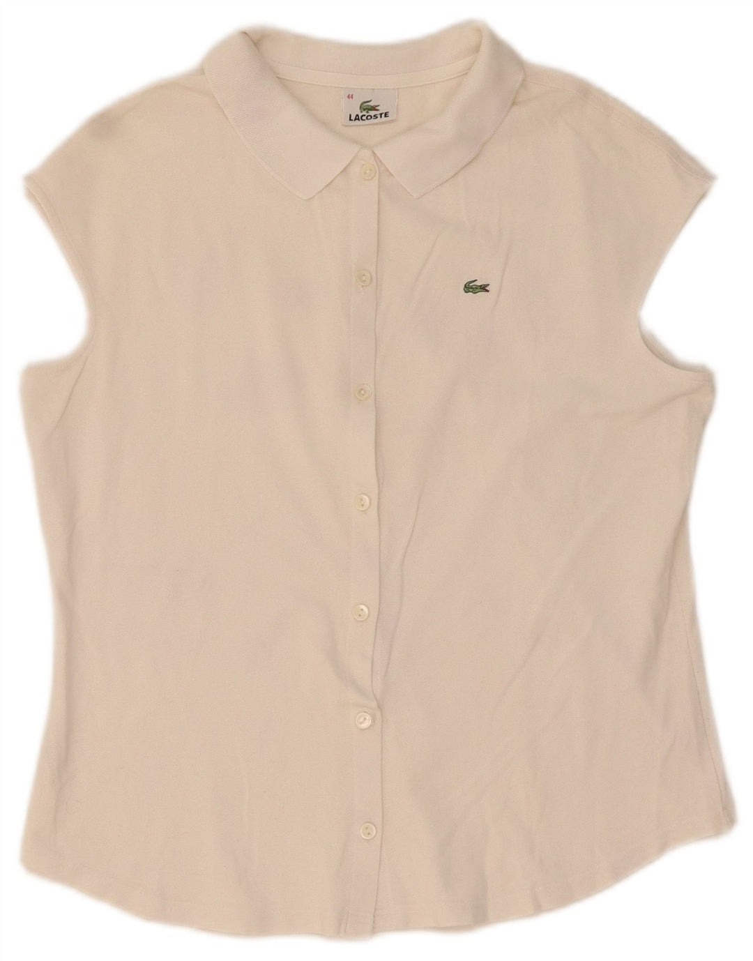 Blusa feminina manga curta Lacoste tamanho 44 grande branco