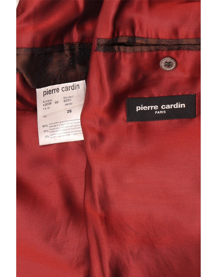 Jaqueta blazer masculina Pierre Cardin com 2 botões Reino Unido 40 grande xadrez marrom