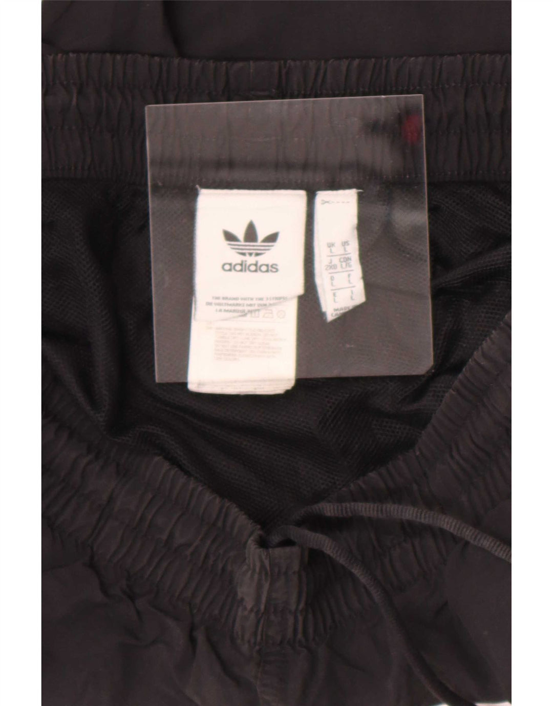 Shorts esportivos masculinos Adidas grande nylon preto