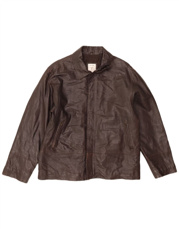Jaqueta de couro masculina CONBIPEL IT 52 XL couro marrom