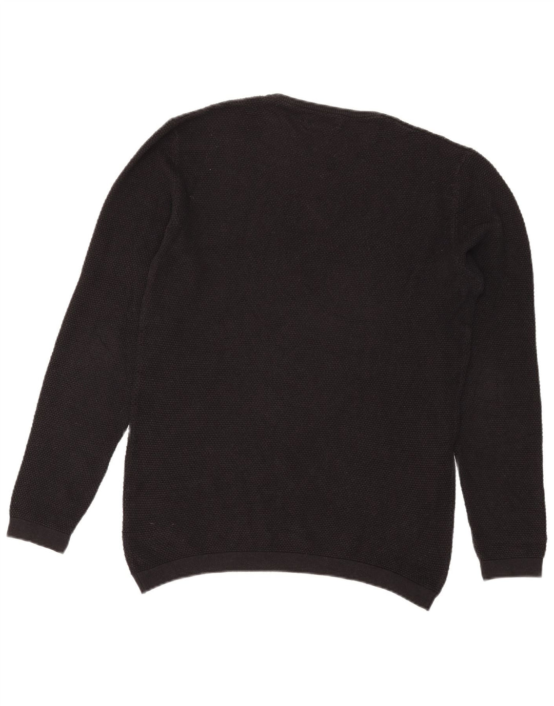 Zara Suéter masculino com gola redonda grande preto