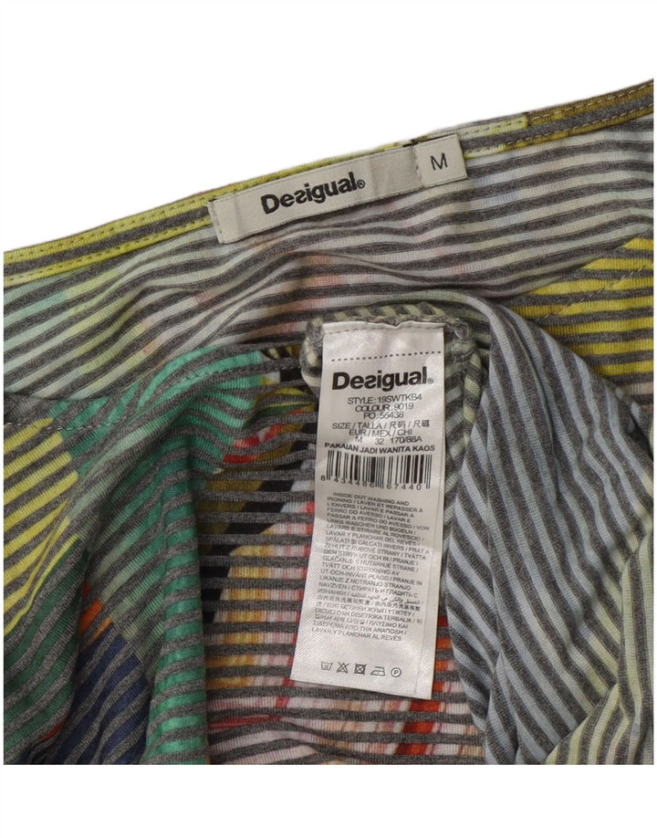 Blusa cropped feminina Desigual UK 14 média risca de giz multicolorida