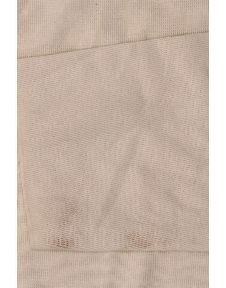Zara Womens Oversized Crop Top Manga Longa Reino Unido 14 Médio Algodão Branco