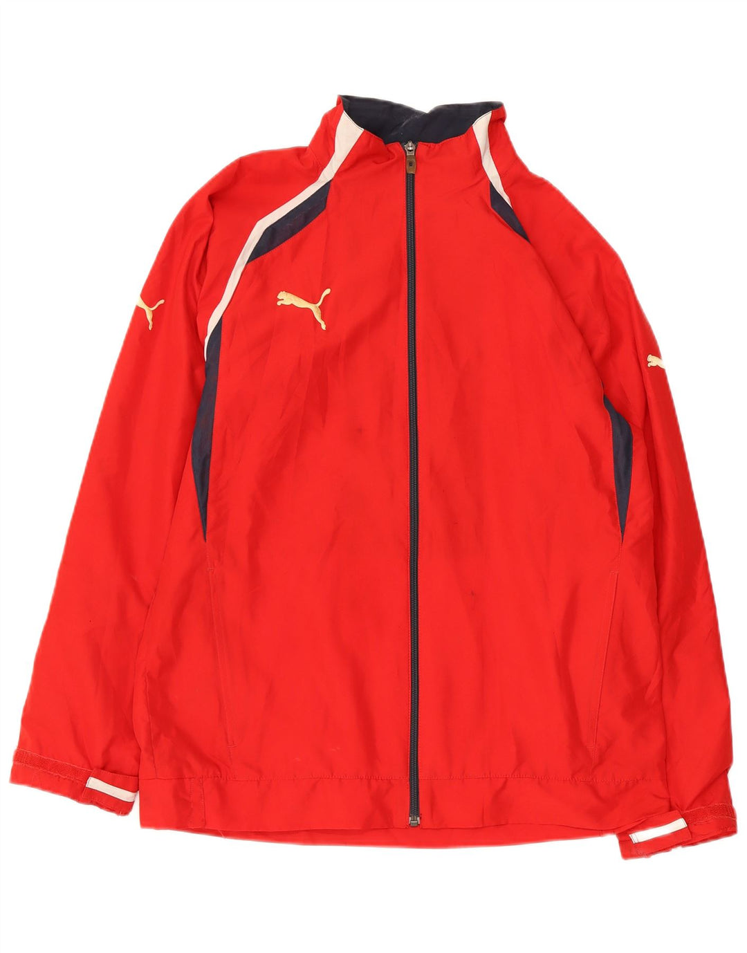 PUMA Mens Treino Top Jacket Pequeno Poliéster Colorblock Vermelho