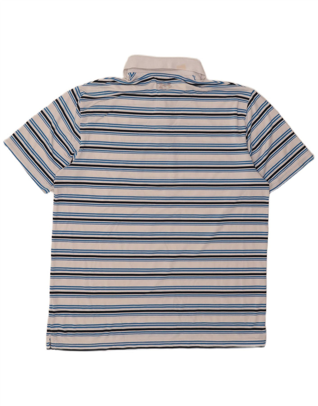 Camisa polo masculina Under Armour XL poliéster listrado branco