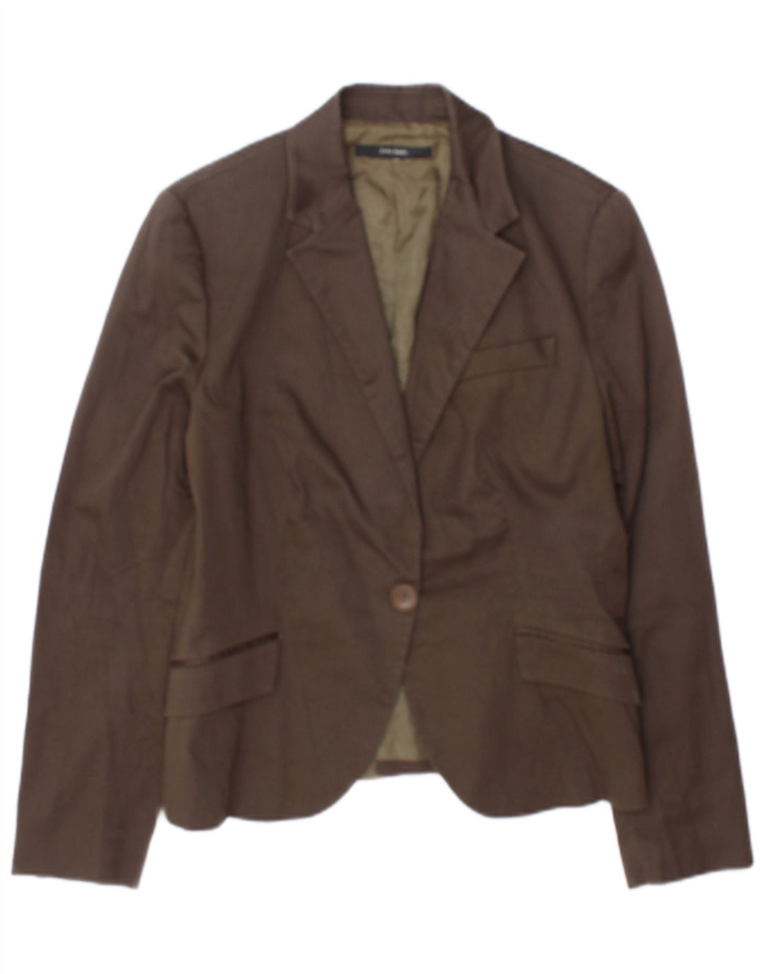 Jaqueta blazer feminina Zara com 1 botão Reino Unido 8 pequena marrom