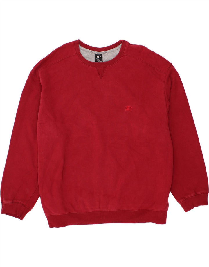 STARTER Womens Oversized Sweatshirt Jumper IT 54/56 3XL Red Cotton Vintage Starter and Second-Hand Starter from Messina Hembry 