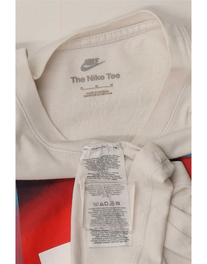 Camiseta Nike masculina gráfica Top médio algodão branco