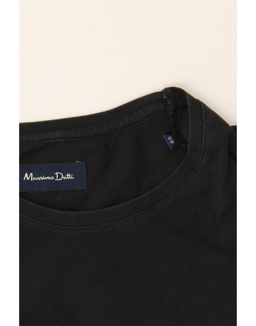 MASSIMO DUTTI Mens T-Shirt Top XL Black Cotton Vintage Massimo Dutti and Second-Hand Massimo Dutti from Messina Hembry 