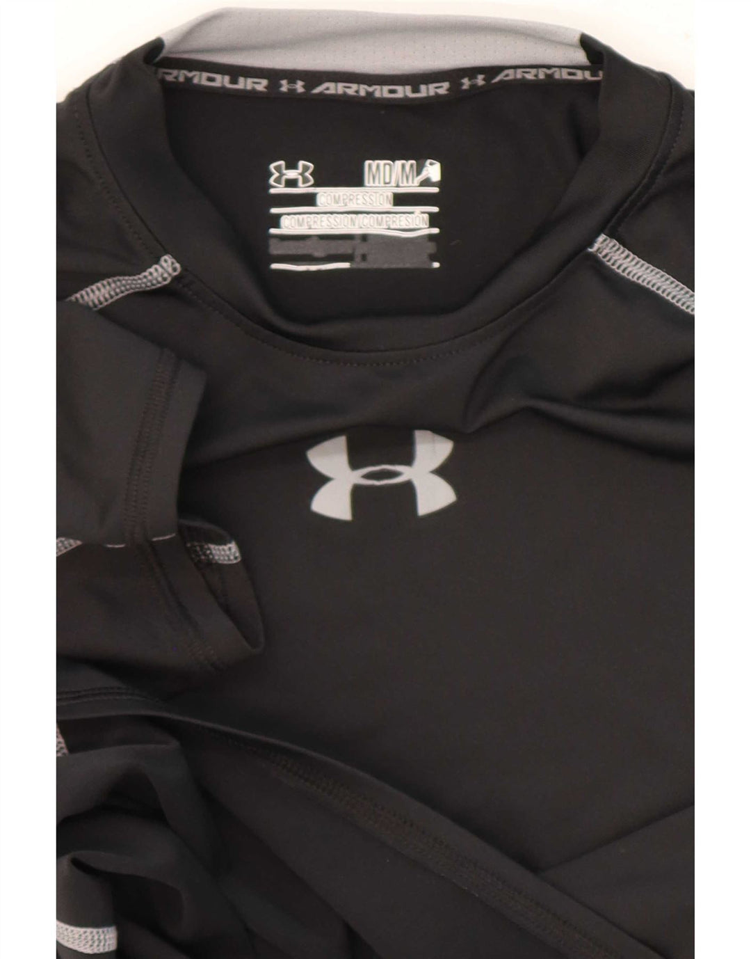 Camiseta gráfica masculina Under Armour Top médio preto