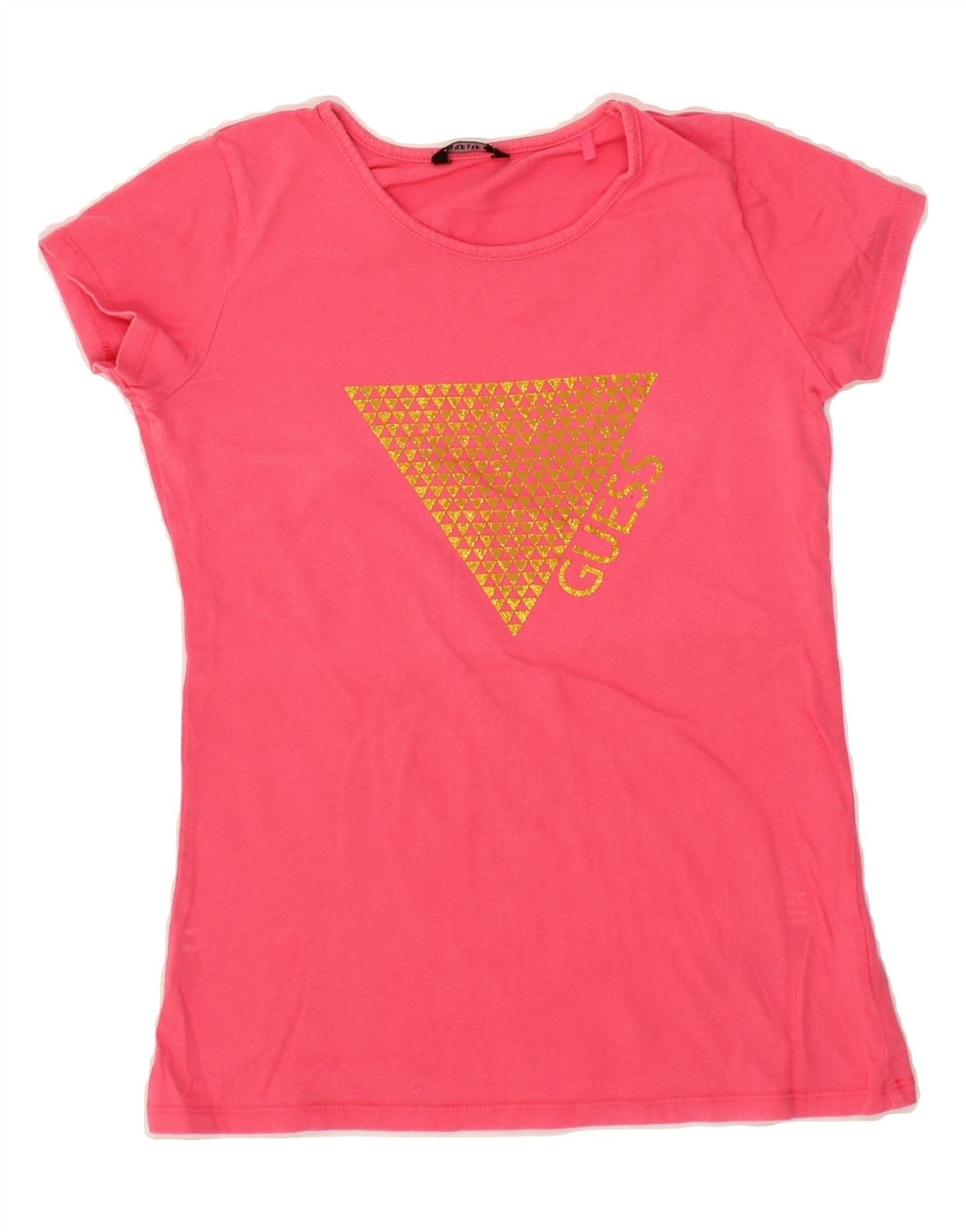 GUESS Boys Graphic T-Shirt Top 13-14 Years Pink Cotton Vintage Guess and Second-Hand Guess from Messina Hembry 