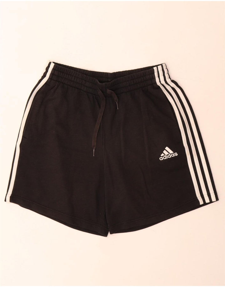 Shorts esportivos femininos Adidas médio preto algodão