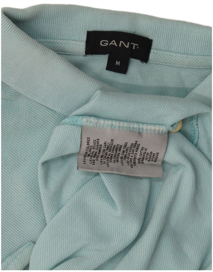 Camisa polo masculina GANT de algodão azul médio