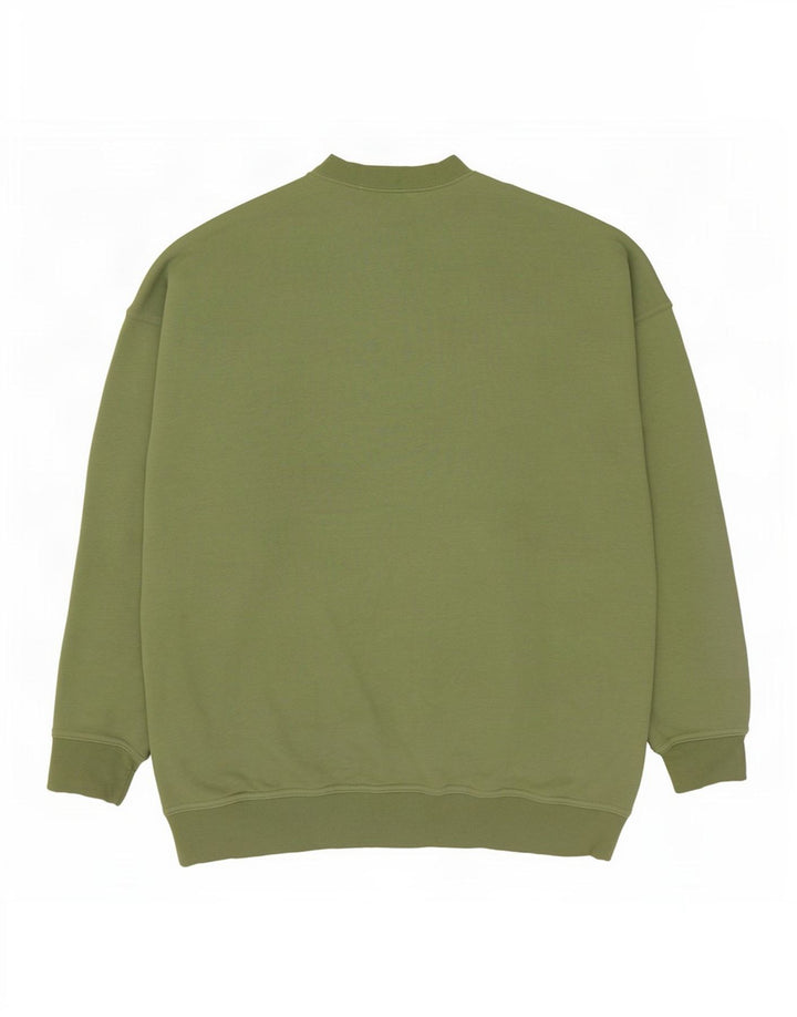 Nike masculino solto ajuste moletom jumper pequeno algodão verde