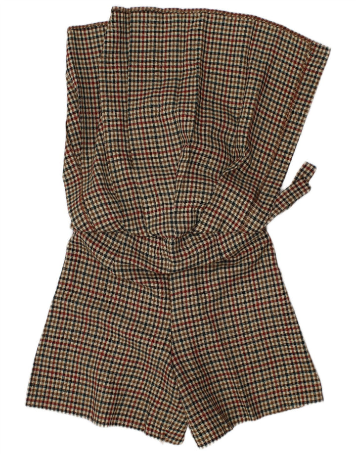 ZARA Girls Skort 9-10 Anos Poliéster Houndstooth Multicolorido