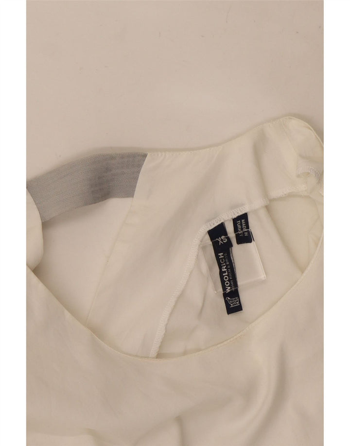 Woolrich vestido feminino oversized sem mangas UK 6 XS branco