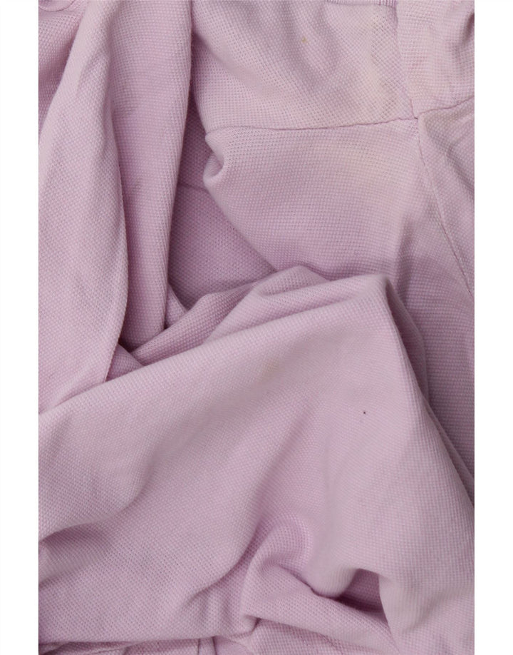Camisa polo feminina Fred Perry Reino Unido 12 algodão roxo médio