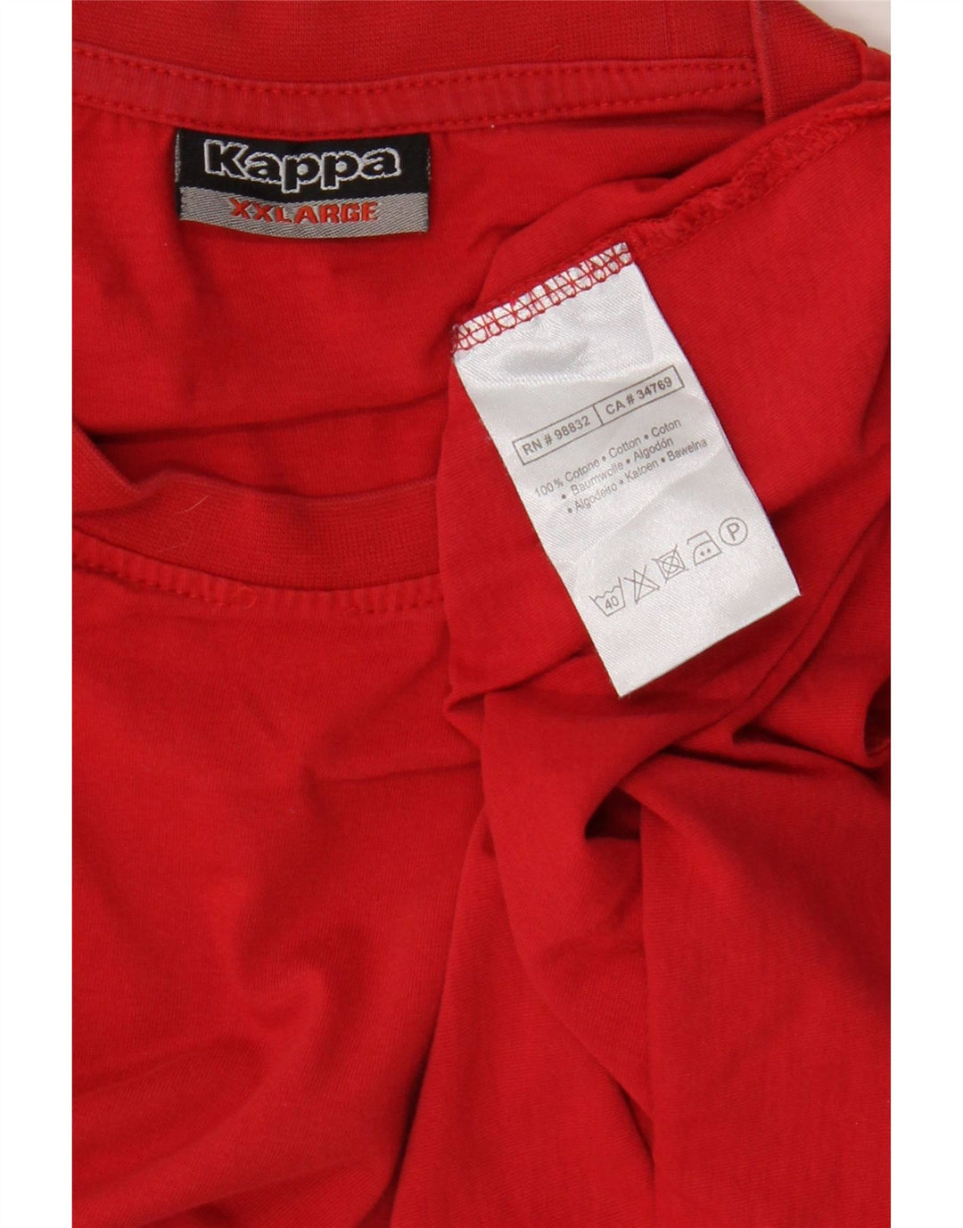 Camiseta masculina Kappa Top 2XL algodão vermelho