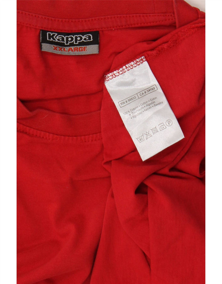 Camiseta masculina Kappa Top 2XL algodão vermelho