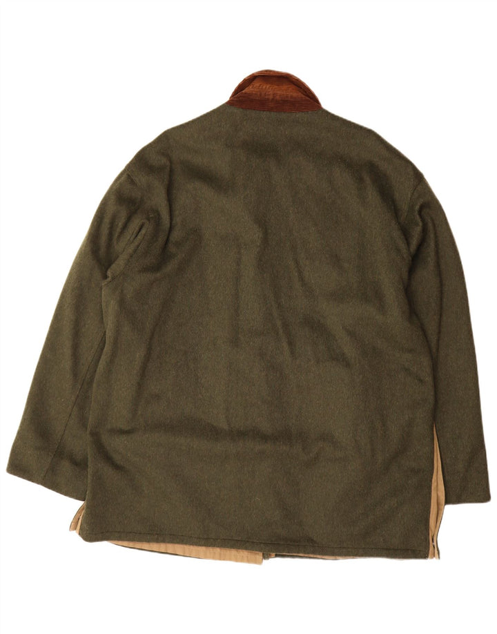Sobretudo reversível masculino Aquascutum UK 42 XL verde