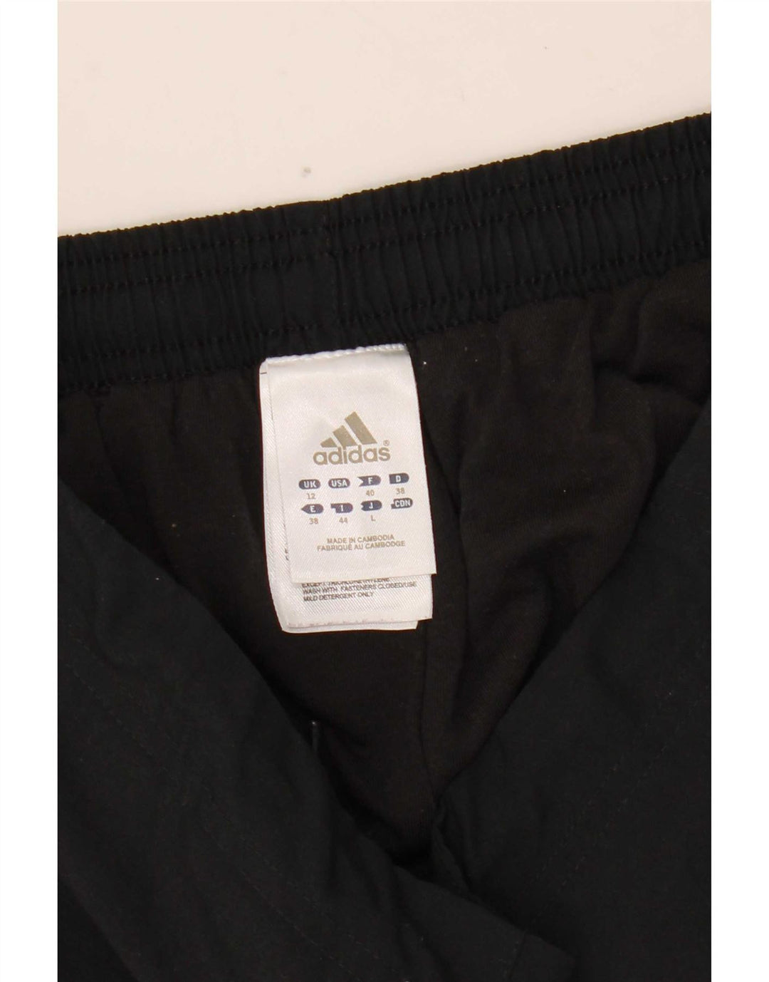 Calça de treino feminina Adidas Joggers UK 12 poliéster preto médio