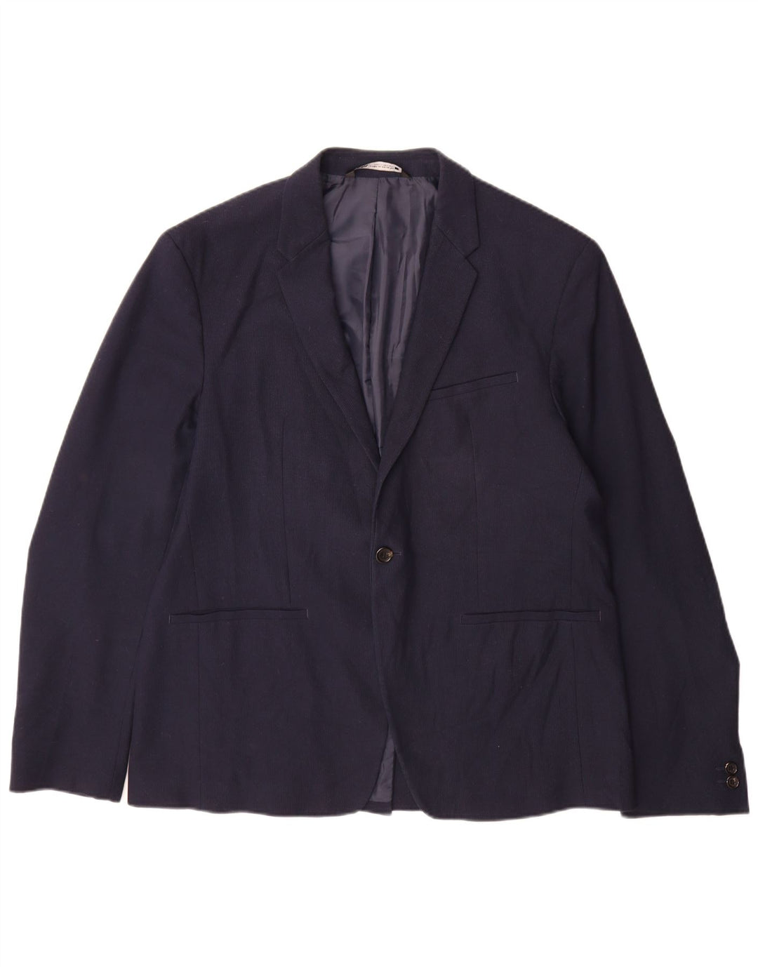 Jaqueta blazer masculina Zara com 1 botão EU 54 XL azul marinho