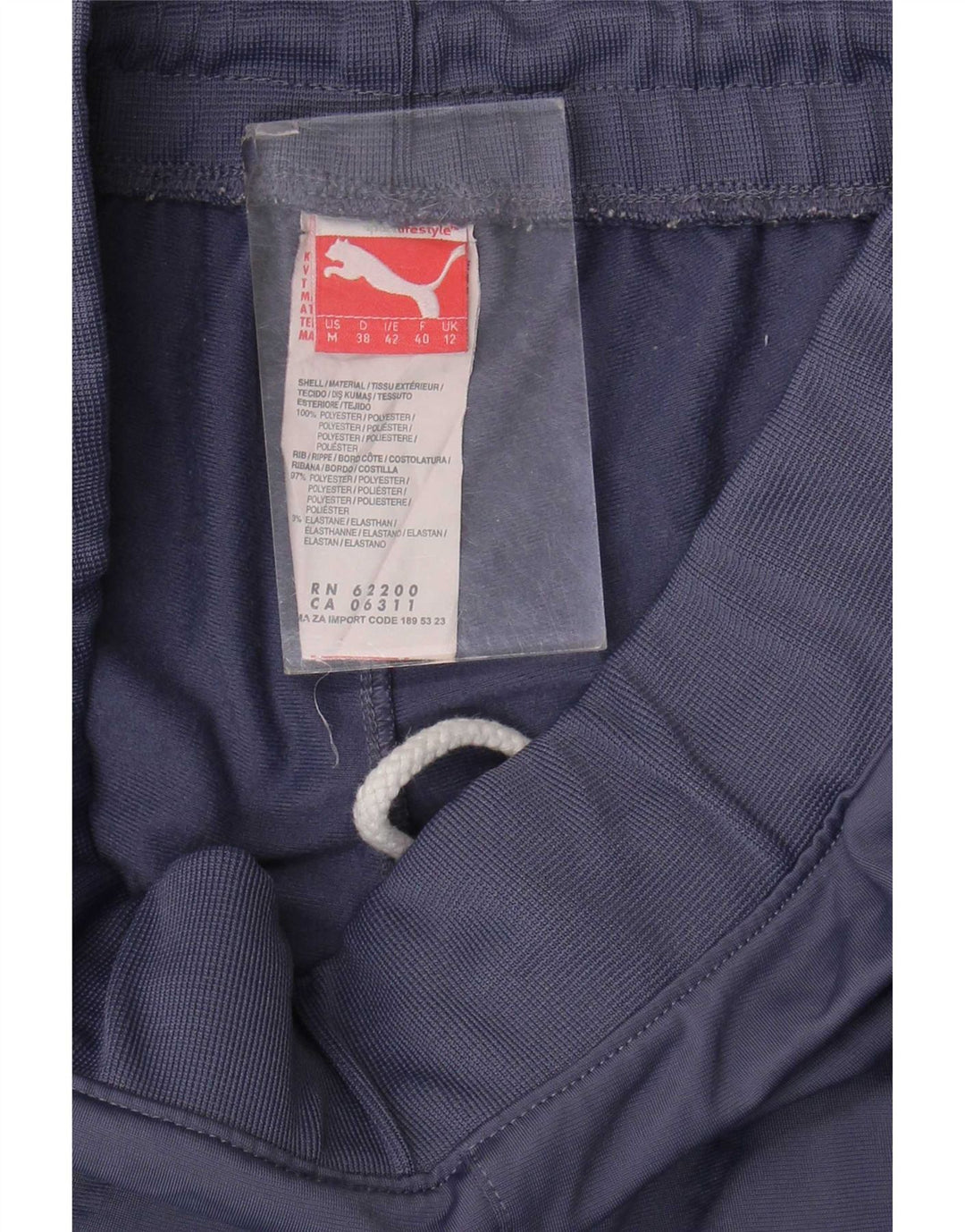Calça de treino feminina Puma Joggers UK 12 poliéster azul médio
