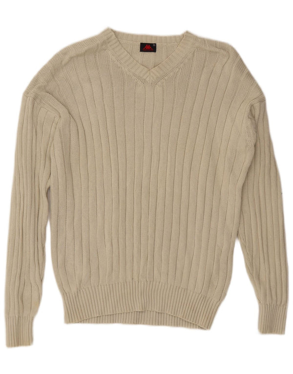 Suéter masculino Kappa com decote em V XL algodão bege