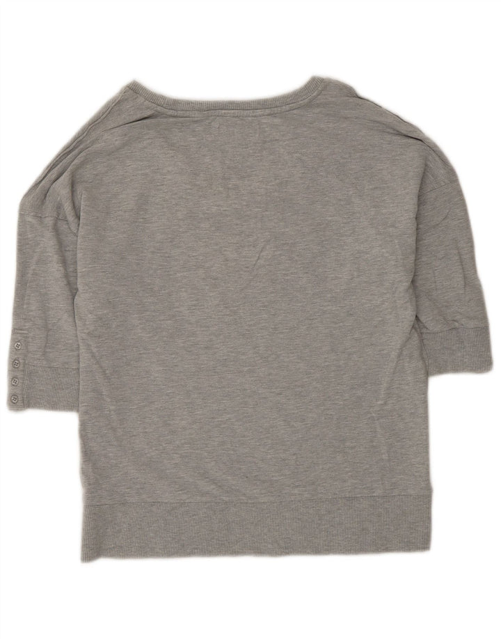 Ted Baker moletom feminino gráfico de manga curta tamanho 3 cinza médio
