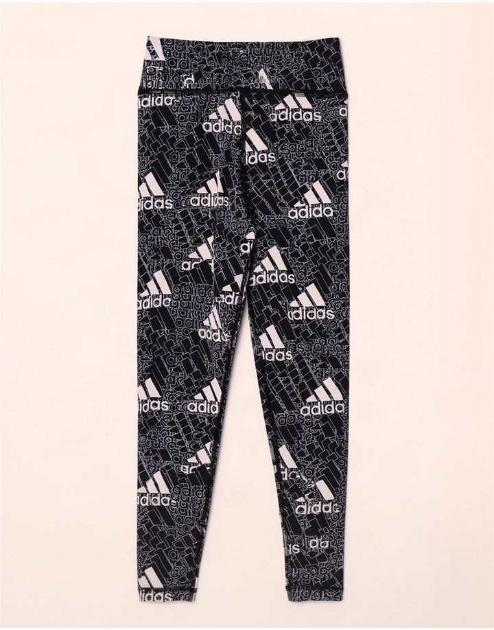 Leggings Adidas Femininas UK 12/14 Médio Preto Poliéster
