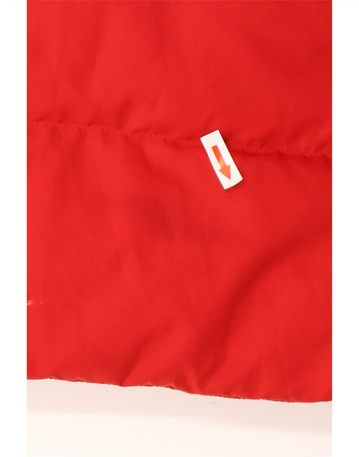 Jaqueta feminina acolchoada com capuz Champion UK 14 poliéster vermelho médio