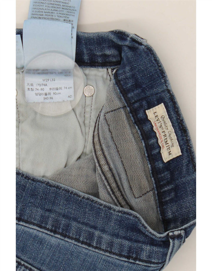 Calça Jeans Slim Feminina Levi's W29 L29 Azul Algodão