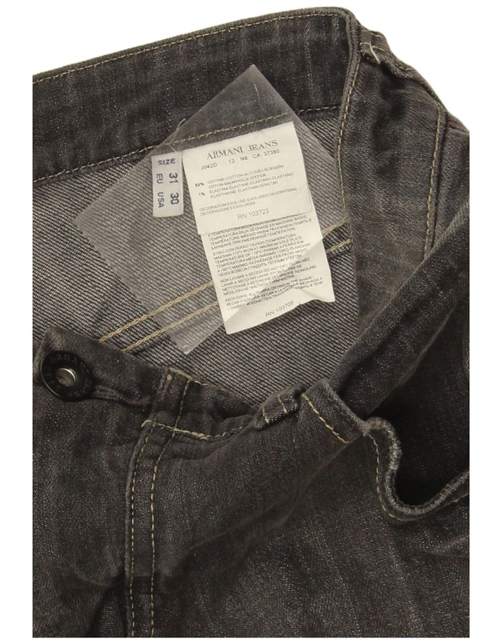 Armani Mens Slim Jeans W31 L30 Cinza Algodão