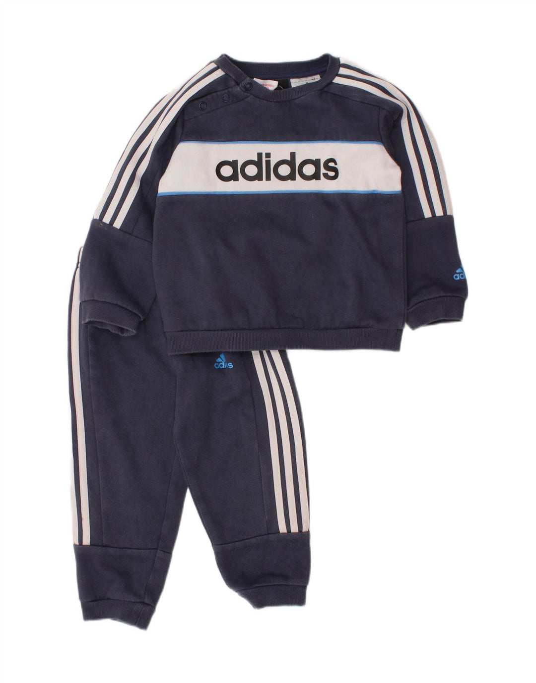 ADIDAS Baby Boys Graphic Full Tracksuit 12-18 Meses Azul Marinho Colorblock