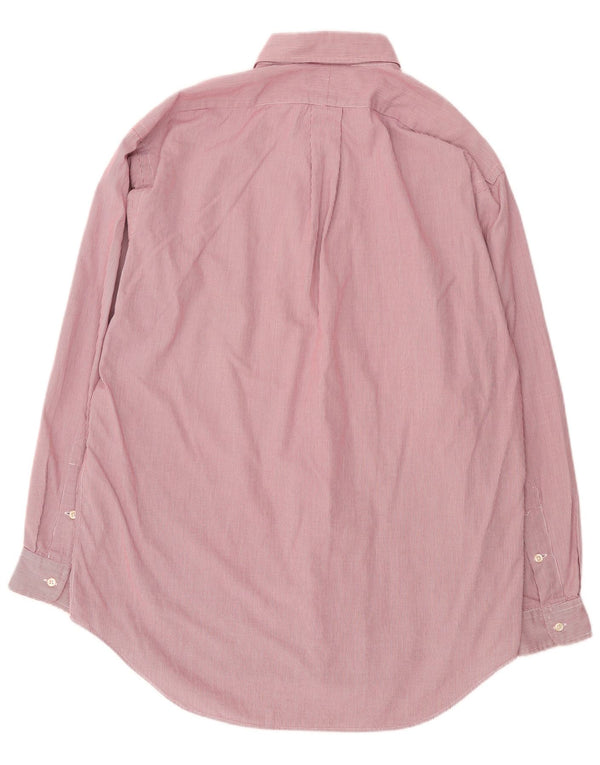 Ralph Lauren Camisa masculina Blake Loose Fit de algodão xadrez médio rosa