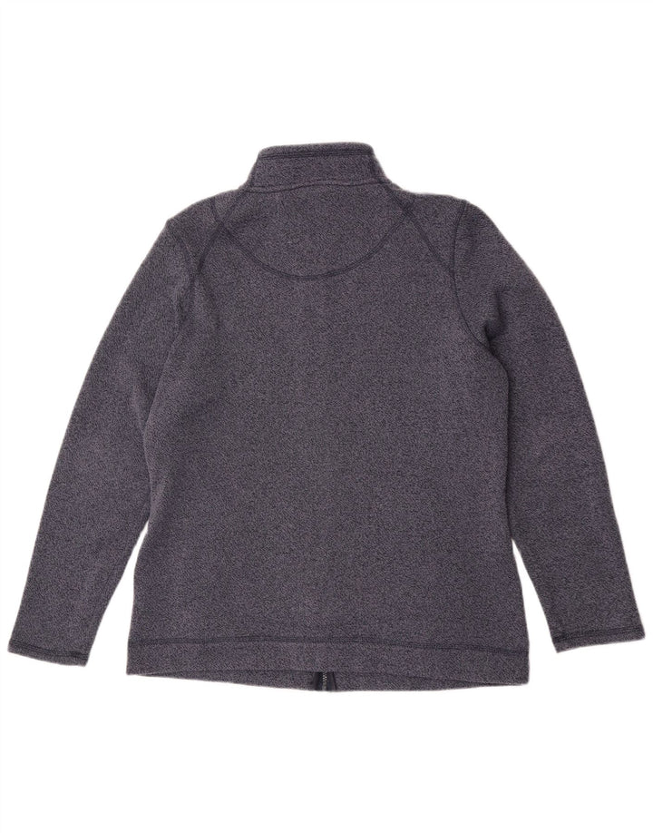 Jaqueta superior do fato de treino das mulheres estranhas dos peixes poliéster manchado azul grande Reino Unido 16