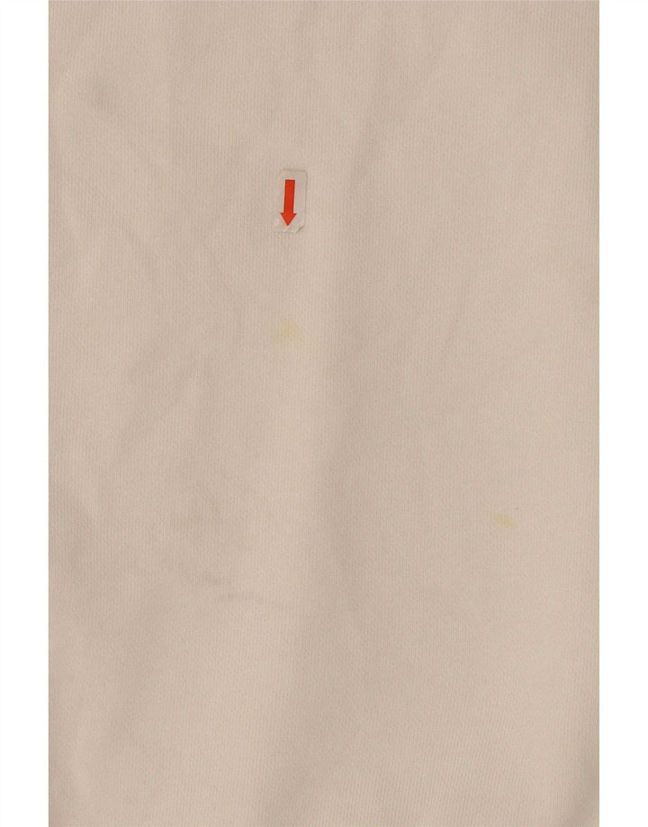 Adidas Mens Moletom Jumper Grande Algodão Branco