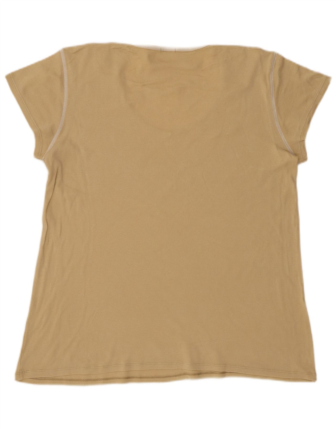 Camiseta feminina Benetton UK 16 grande bege