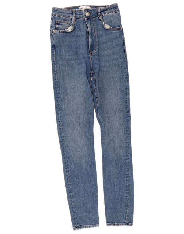 Calça jeans skinny feminina Zara EU 36 XS W26 L26 azul algodão