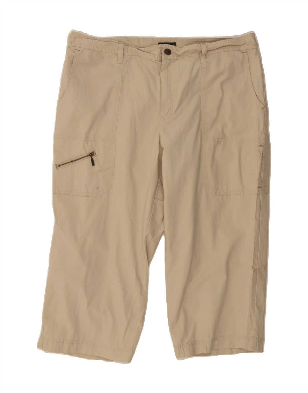 EDDIE BAUER Womens Mercer Fit Bermuda Shorts US 16 2XL W38  Beige Cotton Vintage Eddie Bauer and Second-Hand Eddie Bauer from Messina Hembry 