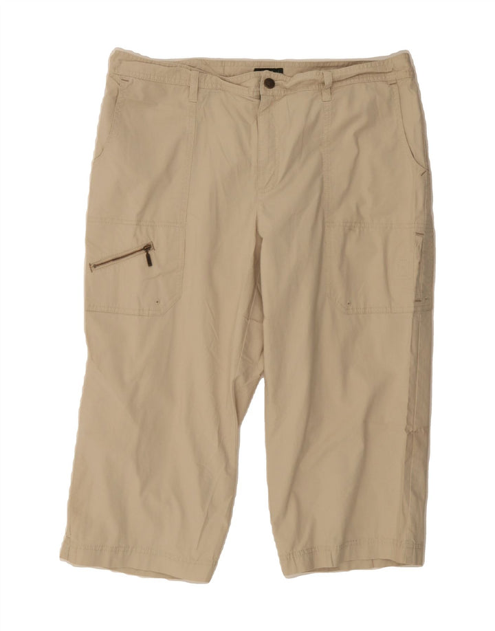 EDDIE BAUER Womens Mercer Fit Bermuda Shorts US 16 2XL W38  Beige Cotton Vintage Eddie Bauer and Second-Hand Eddie Bauer from Messina Hembry 