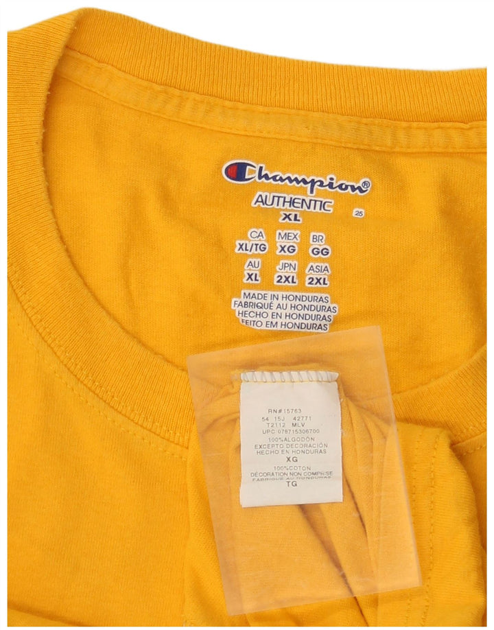Camiseta masculina CHAMPION Top XL algodão amarelo