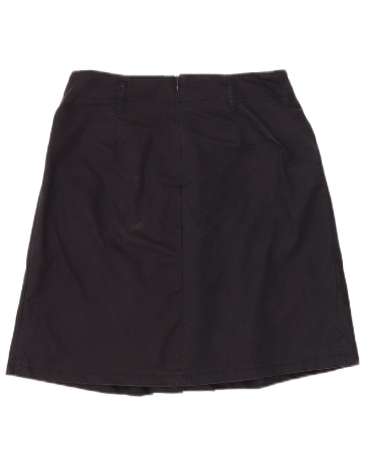 Saia feminina Zara A-Line médio W28 azul marinho