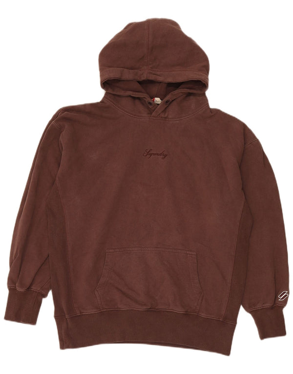 Superdry Mens Loose Fit Hoodie Jumper XS Algodão Marrom